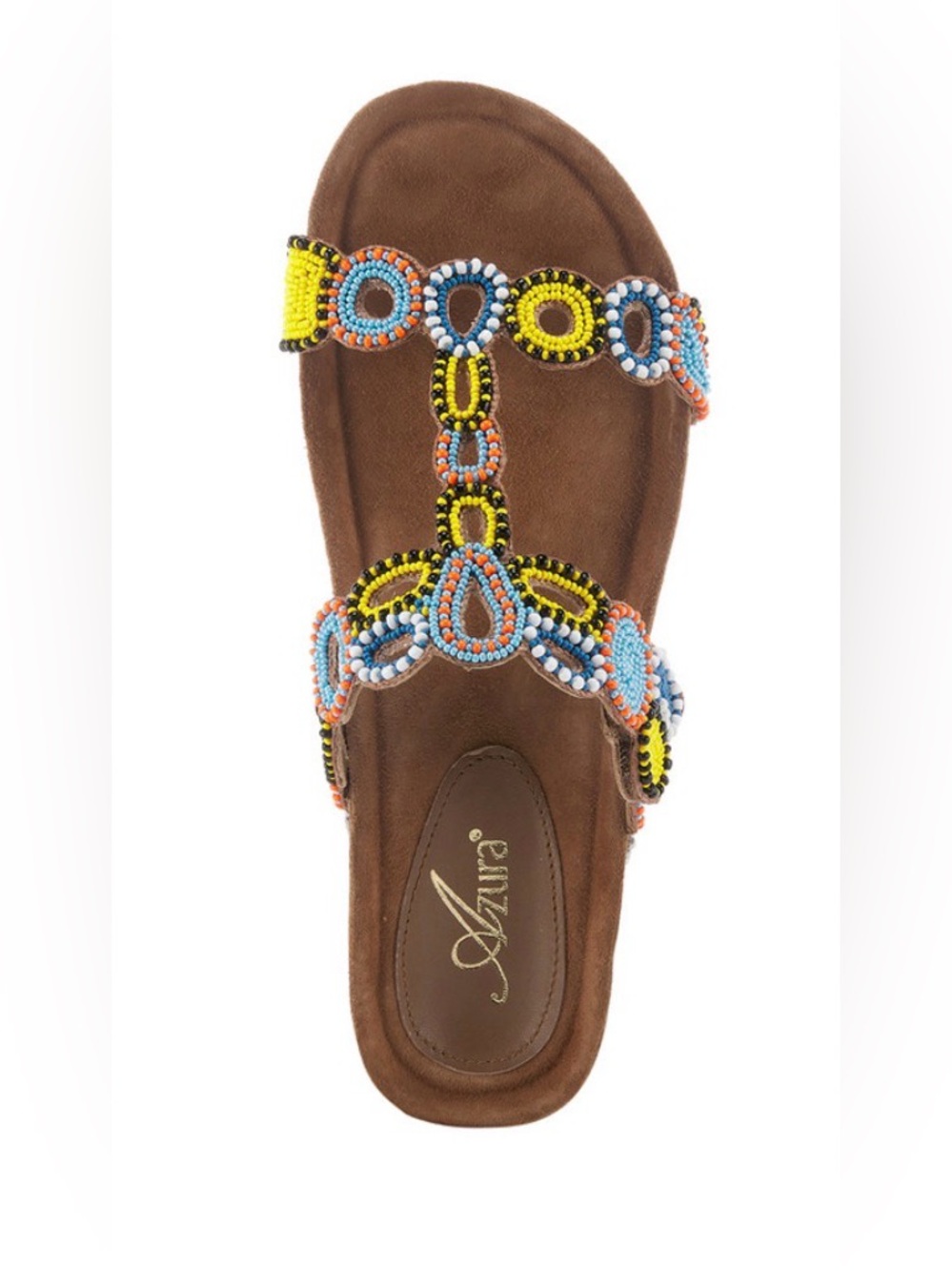 AZURA HOPSCOTCH Beaded Sandal in Multi Size 39/US Size 9